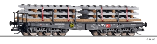 Tillig 15626 - TT - Schwerlastwagen Sammp 705 mit Betonteilen, DB AG, Ep. V